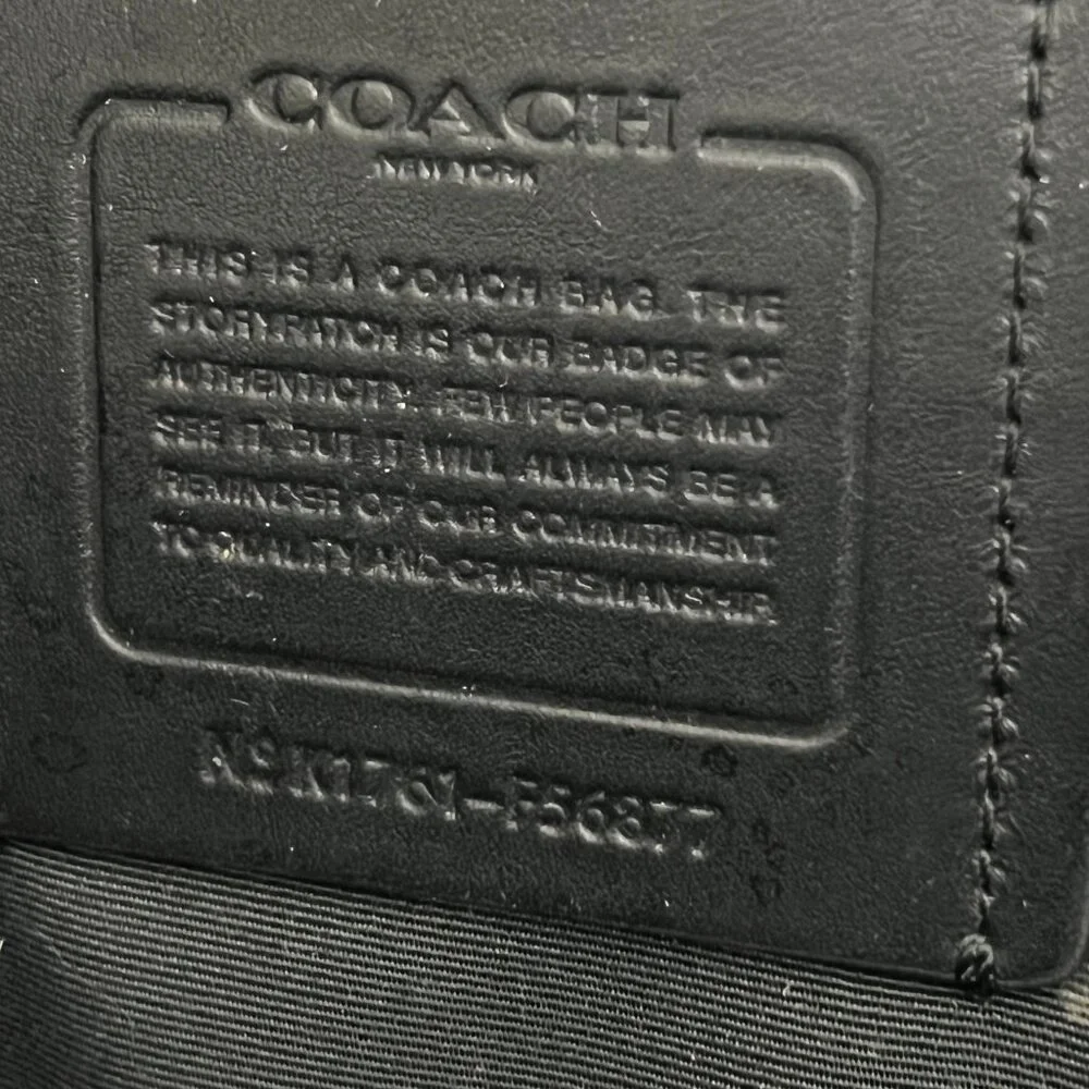COACH Terrain Pack Sling Bag Perforated Leather F56877 - Picture 4 of 6